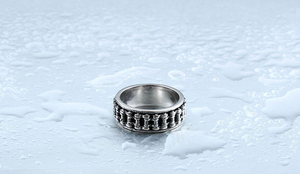 Bagues en acier inoxydable pour hommes, design chaîne de <span class=keywords><strong>moto</strong></span> vintage, bijoux de mode Tempusort, vente en gros - Product Image 4