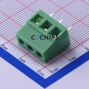 KF128-5.08-3P-AA Screw Terminal Block Through hole Component (THT),P=5.08mm Connector 1x3P 5.08mm Green Through Hole - Product Image 1