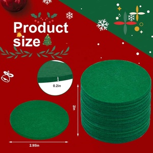 Pegatinas Redondas de Fieltro Verde, Protector de Puertas Autoadhesivo, Almohadillas para Coronas Navideñas para Proteger Puertas o Muebles de Arañazos - Product Image 2
