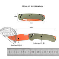 Couteau pliant BM Taggedout 15535 EDC, outil de chasse multi-usages, couteau de camping portable quotidien, couteau à légumes et à fruits