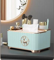 Boîte de rangement portable pour télécommandes de bureau et de maison, porte-serviettes de salon, boîte à mouchoirs en plastique