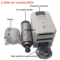 Kit de moteur de broche électromécanique pour gravure 800W 1.5/2.2/5.5KW, moteur sans balais haute vitesse, kit de broche CNC