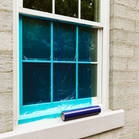 Film de protection transparent auto-adhésif bleu XIYE en PE, qualité industrielle, sans résidu, pour usage industriel, revêtement de surface souple pour fenêtres, soufflé