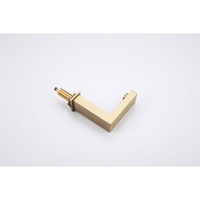 Robinet de bain sur pied en laiton, finition or brossé, mitigeur de baignoire à levier unique avec valve en céramique, standard hôtelier de luxe, à débit doux