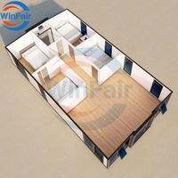 Maison conteneur pliable et extensible WinFair de 40 pieds à prix de gros pour location de vacances/villa de luxe en Chine
