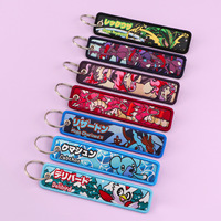 Nuevos Llaveros de Nylon Tejido con Bordado de Logotipo de Anime de Doble Cara Personalizados de 7 Estilos de Videojuegos POKE Monster, Regalo de San Valentín