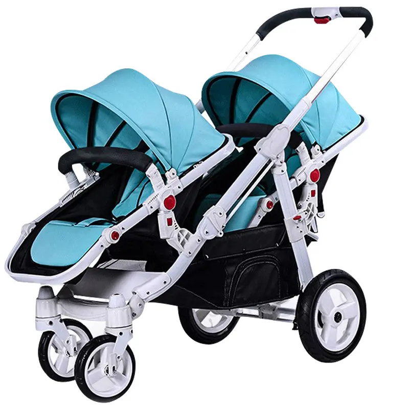 Passeggino gemellato alla moda di lusso 2022 con carrozzina per carrozzina a doppio sedile per passeggino per neonato interno ed esterno