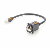 Ethernet GigE RJ45 Cat6A EtherCON Modulaire XLR Type Connecteur à montage sur panneau Câble d'extension Switchcraft Série EH Neutrik NE8FDX-P6