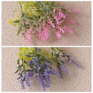 Bouquet de fleurs artificielles en lavande CallaFloral, fleurs en plastique rose et violet, décoration murale pour la maison, style INS - Product Image 3