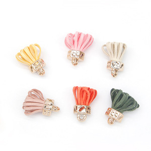 Pendentif multicolore en tissu à franges tricoté à la main pour accessoires de bijoux DIY - Product Image 5