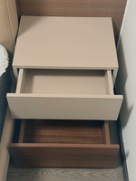 Table de chevet minimaliste italienne en bois massif moderne de qualité supérieure avec 2 tiroirs de rangement pour chambre à coucher, mobilier de maison