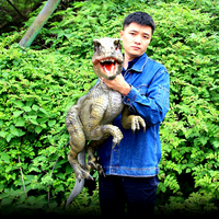 MYDINO küçük boyutlu dinozor kukla Robot Raptor dinozor bebek