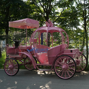 Cheap Price Wedding Centerpiece Pumpkin Style Carriage <b>White</b> Wedding Bridal Carriage With Wheels for Sale - Product Image 1