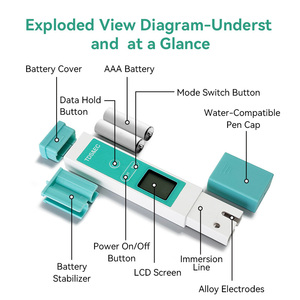 Vente flash : Mètre TDS EC TEMP 3 en 1 pour piscine et aquaculture, mètre TDS 3 en 1 pour aquarium - Product Image 3