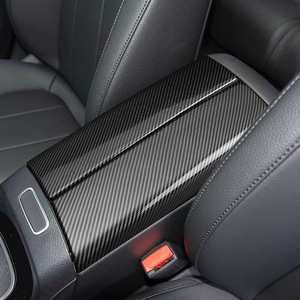 Mercedes-Benz Armrest Box Cover Carbon Fiber Style ABS Center Console Protective Cover for A200L CLA GLA200 GLB200 B200 - Product Image 1
