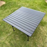 Nouvelle table de mahjong en fer 2026, pliable et relevable, pour l'extérieur, le camping et le divertissement, mobilier d'extérieur noir mat