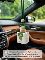 Diffuseur d'huiles essentielles, bouteille en verre avec bouchon en bois, artisanal, sans sulfate, sans alcool, aromathérapie, senteurs personnalisées, luxe, voiture