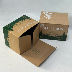 Boîte à recettes écologique en bois d'acacia : design inspiré de la forêt et fabriquée avec soin pour les trésors de la cuisine - Product Image 6