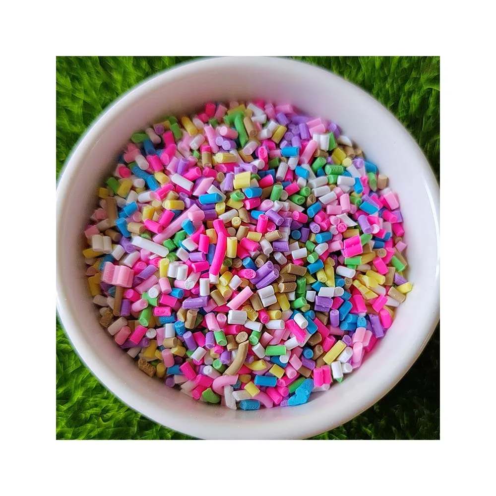 100 Bastoncini Di Zucchero Arcobaleno 3D In Resina - Decorazioni Fai Da Te Per Nail Art, Slime, Torte E Progetti Creativi, Forniture Per Hobby (Confezione Da 100 Pezzi)