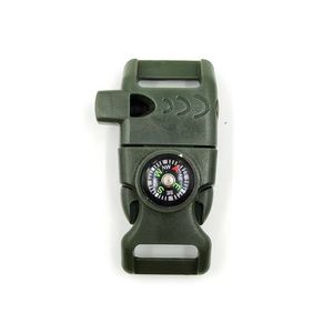 Boucle multifonctionnelle 20 mm Flintstone Blade Whistle Compass pour paracorde de survie, accessoires de préparation, vente directe usine - Product Image 5