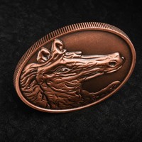 Pièce de monnaie en cuivre fin 999 de 1 once, imprimée UV, en relief 3D, Année du Cheval 2026, motif Cheval Chinois, collection souvenir, cadeau