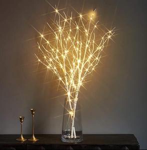Lighted Artificial Golden <strong>Twig</strong> Tree Branch <strong>With</strong> Fairy <strong>Lights</strong> 100 LED Battery Operated Tree Lamp <strong>With</strong> Timer Holiday Lighting - Product Image 2