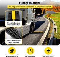 Rampa Reductora de Velocidad Modular de Goma de Alta Visibilidad para Entradas de Vehículos, Almacenes y Muelles de Carga, Paquete de 2