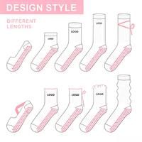 Chaussettes de Pilates personnalisées avec logo pour femmes, antidérapantes, respirantes, chaussettes de yoga, chaussettes de sport