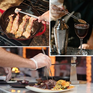 TOALLWIN utensilios de cocina barbacoa freír comida servir pinzas clip de barbacoa <span class=keywords><strong>parrilla</strong></span> abrazaderas utensilios de comida pinzas de acero inoxidable - Product Image 5