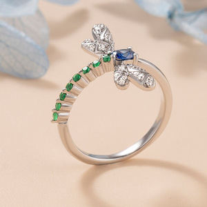 Anello con Design a Libellula, Stile Colorato, Anello da Dito per Donne - Product Image 3