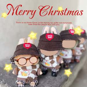 Labuibui จี้ตุ๊กตาไวนิล17ซม. สไตล์การ์ตูนของเล่น DIY พลาสติกพร้อมหมวกกำมะหยี่และรองเท้าตุ๊กตาวัสดุแก้วสำหรับเปลี่ยน - Product Image 6