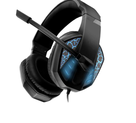 USB/3.5mm Stereo Wired Gaming Headset with Microphone LED Light Active Noise Cancellation & Volume Control for PS4 and PC