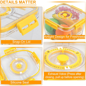 Rectangle Transparent Fridge Organizers with Drain Plate and Timer Multi Size Egg Tray Set - Product Image 4
