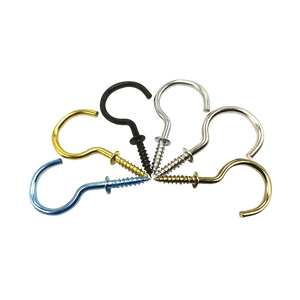 Gancio a vite a occhiello per chiodi, colore oro, per <span class=keywords><strong>fai</strong></span> <span class=keywords><strong>da</strong></span> <span class=keywords><strong>te</strong></span>, appendi bicchieri, per soggiorno, cucina, sala <span class=keywords><strong>da</strong></span> pranzo, hotel, supporto a forma di punto interrogativo, accessori - Product Image 3