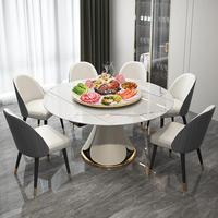 Ensemble de table à manger extensible en marbre moderne carrée avec 6 chaises pour 8 personnes, vente en gros, tables de cuisine, tables de restaurant, tables basses, couleur noire