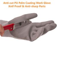 Gants de sécurité ergonomiques anti-coupure SNELL HPPE ANSI A3 de qualité supérieure, paume enduite de PU, antidérapants, pour la protection des mains dans l'industrie