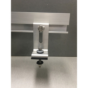 Système de montage solaire de haute qualité, rail en aluminium, support de panneau photovoltaïque pour toit en tôle, style moderne, résistance au vent 60 m/s, neige - Product Image 1