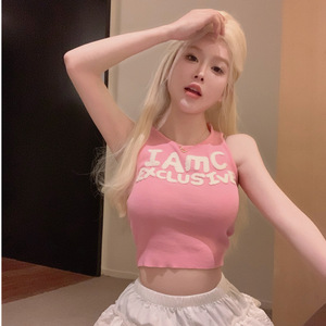 Nouvelle mode, style occidental, haut français tendance pour l'extérieur, été, camisole sans manches en tricot pour femmes - Product Image 1