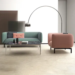 Hiện Đại 3 Vật Liệu Tùy Chọn Thương Mại Khu Vực Chờ Đợi Nội Thất Văn Phòng Sofa