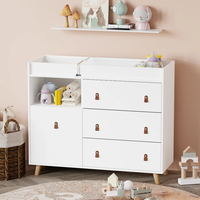 Table à langer pour bébé Table de pépinière à 4 tiroirs Commode Table à langer