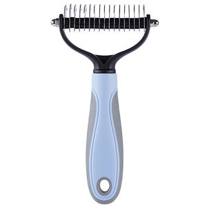 Brosse à peigne double face en acier inoxydable pour animaux de compagnie, couteau à nœuds pour animaux de compagnie, râteau à couteau, produits de toilettage pour chats, <span class=keywords><strong>coupe</strong></span>-nœuds pour fourrure de <span class=keywords><strong>chat</strong></span> - Product Image 4