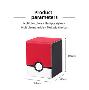 Boîte <span class=keywords><strong>de</strong></span> rangement pour cartes <span class=keywords><strong>de</strong></span> jeu <span class=keywords><strong>de</strong></span> société <span class=keywords><strong>de</strong></span> cartes à collectionner <span class=keywords><strong>Pokémon</strong></span> Master Ball Series verticale portable 100+ cartes - Product Image 3