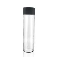 Food Grade Clear Glass Voss Style Water Glass Bottle with Plastic Screw Cap for Juice