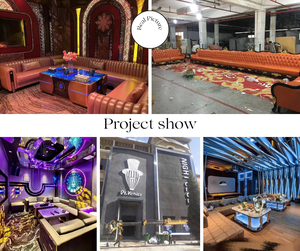 Narguilé industriel vintage, ensemble de mobilier de bar, canapé lounge club en cuir antique en forme de <span class=keywords><strong>U</strong></span> - Product Image 4