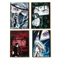Tableau d'art thème Ninja en gros, détails estampés à chaud, concept anime rétro, pour vitrine de salon, adolescents et adultes, classique