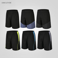 Shorts de basket amples pour hommes AMLClever, color block, taille élastique, longueur genou, pour le streetwear et les tenues de sport décontractées