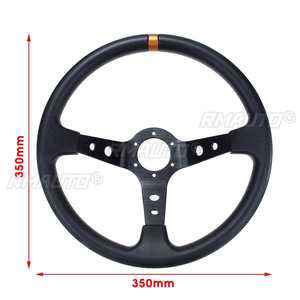 Volante Deportivo Universal de 350 mm y 14 Pulgadas de PU y Aleación de Aluminio para Carreras y Drifting con Diseño Cóncavo Profundo - Product Image 5