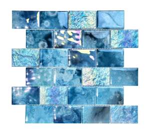 Mosaico de Vidrio Azul para <span class=keywords><strong>Piscina</strong></span> de 73x48, Azulejos de Pared para Decoración de Dormitorio, Baño, Cocina y Pasillo - Product Image 5