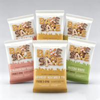 Sachet d'emballage personnalisé de qualité alimentaire pour barres protéinées, scellé au dos, type oreiller, pour barres énergétiques, biscuits, snacks, OEM