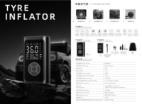 Gonfleur de pneus portable rechargeable et pompe à air intelligente avec charge Type C, multi-modes pour voiture, ballon, vélo